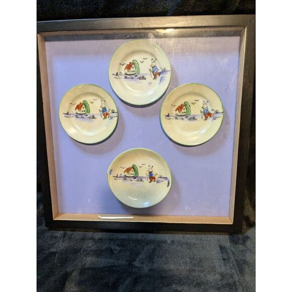 Vintage mid century made in Japan kids tea set plates - Picture 1 of 8